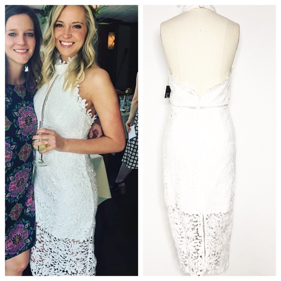 Lulus Divine Destiny White Lace Midi Dress NEW - Picture 4 of 10